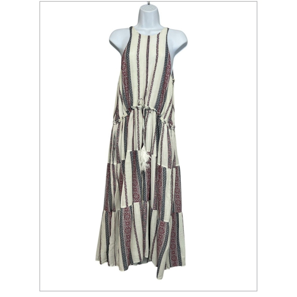 Derek Lam 10 Crosby Tapestry Guaze tie front Midi Dress Women's Sz 6